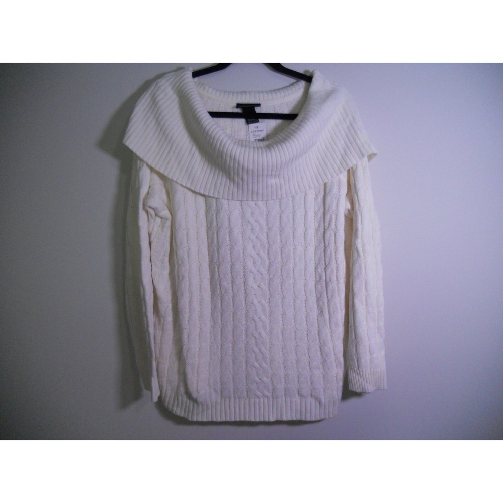 Lane Bryant Women's Plus Size Loose Turtleneck Ivory Color Size 14/16 NWT